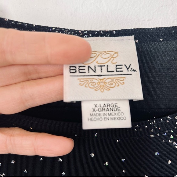 Vintage 1990s 1980s Black Rainbow Glitter Shirt XL - Picture 11 of 14